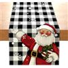 ZJILIXIA Runner Natalizio Da Tavolo,40 X 140 Cm Tovaglia Natalizia in Lino,Tovaglia Di Babbo Natale E Pupazzo Di Neve Alce,Runner Tavola Moderno Natale Decorazioni,Per Feste Di Natale Runner Da Tavola, (A)