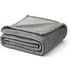 MIULEE Coperta Plaid Plaid in Pile per Divano in Velluto Coperta Singolo e Matrimoniale Letto Coperta Morbida Decorazioni Casa Poltrona Tinta Unita per Letto Ufficio 150x200 CM Grigio Chiaro