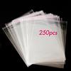 MAGIC SELECT 250 Bustine di Cellophane Trasparenti Autoadesivi. Sacchetti di Plastica OPP con Cucitura Sigillata e Foro di Ventilazione per Regali, Gioielli, Carte.