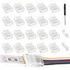 EPLZON 6 Pin 12 mm Connettore Striscia LED Connettori per Strisce LED Connettore Cavo Striscce LED Connettori Senza Saldatura LED per SMD 5050 5630 monochrom LED Strip(20Pezzi)