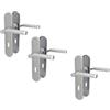 Alpertec Set di 3 accessori per la ristrutturazione della porta, in acciaio inox lucidato/satinato, laccato lucido, per 3 ante con fori per barba, maniglia della porta, maniglia della porta