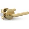 Mega Handles Set di maniglie a leva per porta, per corridoio, armadio e bagno, reversibile, design resistente, si adatta a tutte le porte standard, viti incluse, ottone satinato (confezione da 1)