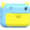 PRENDELUZ Macchina fotografica blu stampa istantanea per bambini, fotocamera per foto e video