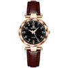 RORIOS Orologi Moda da Donna Orologi da Polso Signora Acciaio Inossidabile Orologi Elegante Cinturino in Pelle Orologio Analogico Quarzo Marrone
