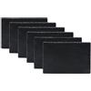 moorg Piatti Ardesia Naturale, Set da 6 Piatti Rettangolari, Piatto Ardesia da Portata Rettangolare 30x20 cm