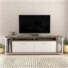 Hanah Home Supporto per TV, melammina, Noce Bianca, Taglia Unica