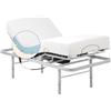 Geriafy - Letto Articolato Rinforzato con materasso in memory foam da 20 cm Tencel | Tessuto fresco e morbido | Piedini Regolabili (80x200 cm, Telecomando via cavo)