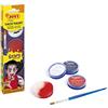Jovi - Trucco per Bambini Scary, Confezione da 3 flaconi da 8 ml, Trucco in Crema, Colori Bianco, Rosso e Nero, Include Spugna per Il Trucco e Pennello Piatto (174SC)