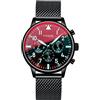 Gute Men's Watch,Automatic Mechanical Wristwatch,Black Analog,Date,Stainless.S Watchband,Sports Watches, Gift