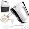 FOHERE Sbattitore Manuale - 6 Velocità - Con Turbo Boost - Sbattitore Elettrico - Con Scatola Portaoggetti - 6 Accessori Gratuiti - Acciaio Inossidabile - Silenzioso - Antispruzzo - Bianco