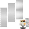 ROSYLEVE 3 spatole per torta in acciaio inox, 22 x 8 cm, colore argento, per diverse forme di bordi, per mousse, crema al burro, decorazione