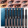 Erinde Set di 8 penne per ombretti in crema, opache, metallizzate, per ombretto, ombretto, effetto crayon, impermeabile, perlato lucido, eyeliner pennello, a lunga durata