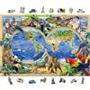WOODEN.CITY Puzzle da 1000 Pezzi in Legno - Animal Kingdom Map