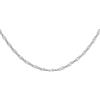 CARISSIMA Collana da Donna in Oro Bianco 9 ct 0,9 mm con Maglia Diamantata a Curb Twisted di Lunghezza 46 cm/18 Pollici