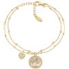 Amen Bracciale da Donna Collezione Albero della Vita. Gioiello Realizzato in Argento 925 di Colore Oro con zirconi Bianchi. La referenza è BR2ALCUG