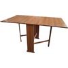 Sicignano Casalinghi Ingrosso Casalinghi Sicignano | Tavolo Consolle Susanna, Struttura e Piani in Formica, Gambe in Faggio, A78xL75xP140 cm, Richiudibile, Pieghevole - Ideale per Piccoli Spazi, Scrivania, Salotto (Noce)