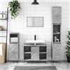 Gecheer Set Mobili da Bagno 3 pz Grigio Cemento in Legno Multistrato,1 Armadietto lavello+1 Mobile da Bagno Alto+32 Mobile da Bagno Basso,Armadietto da Terra,Set mobili Bagno,Set da Bagno Completo
