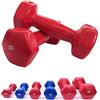Lupex Shop Manubrio Pesi in Vinile Antiscivolo, da 1-1,5-2 - 3-5 - 6-15 - 20kg, Singolo o in Coppia, Palestra Fitness Body bulding (2X 3kg)