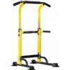 SogesPower Power Tower Dip Station Barra per trazioni per palestra domestica regolabile in altezza attrezzatura per allenamento di forza, giallo