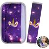 Unicorn Castle 2 Pezzi Copri Cintura di Sicurezza Auto Bambini, Copricintura Auto Protezione Cintura Sicurezza Bambini e Adulti Cuscino Spalla Cuscino Cintura,Purple