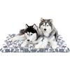 VANKEAN Elegante tappetino per cani reversibile (fresco e caldo), morbido tappetino per animali domestici per gabbie adatto per cani e gatti di piccola e XXL, lavabile in lavatrice, motivo grigio