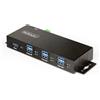 StarTech.com Hub USB gestito a 7 Porte USB-A, Alloggiamento industriale, Protezione ESD e contro le sovratensioni, Montabile a parete/scrivania, USB 3.0/3.1/3.2 Gen 1 5Gbps (5G7AINDRM-USB-A-HUB)