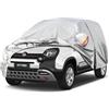 Kayme Telo Copriauto da Esterno, Compatibile con Fiat Panda (2011-2025), Copertura a 6 Starti per Impermeabile Anti UV Anti Vento Antipolvere, Telo Copri con Cerniera e in Cotone.