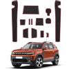 CDEFG Compatibile con Dacia Duster 3 III 2024 2025 Tappetino Antiscivolo Antipolvere Duster 3 Tappetini in Gomma Console Centrale per Auto Duster 2024 Accessori (Rosso)