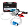 YaoFaFa 12V 100W Pompa di aspirazione dell'olio, pompa del carburante, cambio olio motore, pompa di travaso diesel, a basso rumore, dotata di contenitore in plastica