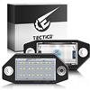 TECTICO LED Luci targa auto Lampada targa E-Mark ECE Bianco puro 6000K Canbus Nessun errore Compatibile con Ford Mondeo MK3 4/5 porte, 2 pezzi