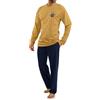 sesto senso Pigiama Militare Cotone da Uomo a Maniche Lunghe Pantaloni Pigiama Lunghi Set Indumenti da Notte XL 7538 Olivastro