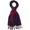 Lorenzo Cana Sciarpa Maenner, 50% cashmere, 50% lana, panno da uomo, blu ocra, rosso 7865111, Blu-ocra-rosso, 70 x 200 cm