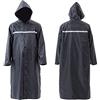 Pahajim Impermeabile Riutilizzabile con Nastro Riflettente Junior Adulti Donne Uomini Poncho Leggero e Traspirante con Cappuccio e Maniche per Escursioni all'aperto(4XL, Blu Marino)