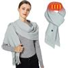 Qdreclod Sciarpa Riscaldata, USB Elettrico Sciarpa Calda Invernale per uomo donna, 3 livelli di temperatura, Lavabile Riscaldata Sciarpa caldo scaldacollo per Protezione dal Freddo per Interni ed Esterni