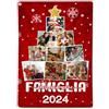 Wamantic Coperta Personalizzata con Foto Natalizia: Coperta Pile Flanella Blanket per Divano Letto Coperte Termica Natalizia Regalo Natale 2024 per Uomo Donna Coppia (Rosso-150x200cm)
