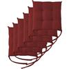 Il Tuo Artigiano Design Set 4 o 6 Cuscini per Sedie da Cucina Made in Italy - Cuscini Sedie Cucina set da 6 40x40 cm spessore 6 cm - Imbottiture in Spugna e Soffice acrilico (6, Bordeaux)