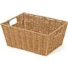 Compactor Etna Cesto Rettangolare in Carta Intrecciata a Mano, Legno Chiaro, 31 x 24 x H. 14 cm, RAN6542