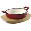Lacor Padella rotonda, rosso 12cm