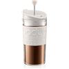 Bodum 11102 - 913s Thermos a stantuffo, Coperchio a Clamshell, Bianco, Trasparente, 0,35 l, plastica, 8,9 cm