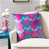 Heya Home Raeya Art Deco - Cuscino imbottito con piume di velluto