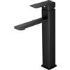 Vuadzren Rubinetto Bagno Lavabo, Miscelatore Monocomando Bagno Miscelatori da Piano con 3/8 Tubi per Acqua Calda e Fredda da 60 cm, alto