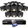 ANNKE 3K Lite 8 Canale DVR 5 in 1 con Rilevamento Persone e Veicoli, 8x 1080p Visione Notturna a Colori Bullet Telecamera Nera Esterna Kit Videosorveglianza CCTV con Hard Disk da 1TB, Accesso Remoto