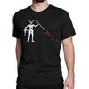 BAWANG Forward Observations Group Tshirt Men Death Skeleton Satan Retro Graphic Tshirts Male Harajuku Streetwear Tee Black