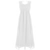 Choomomo Vestito Elegante Bambina Vestiti da Cerimonia Comunione Senza Manica Abito da Matrimonio Sposa Ragazze Abiti da Nozze Nuziale Vestito Festa Compleanno Dress Bianco 12 Anni