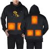 Huoghebg Felpa Riscaldata Per Donna e Uomo Offerte Giacca Riscaldato Con Cappuccio Felpa Con 5 Zone di Riscaldamento Maniche Lunghe Felpe Camicette Termico Giubbino Giacca Pullover Tops Invernale