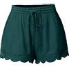 Generic 2024 Donne Estate Moda Pizzo Plus Size Corda Tie Shorts Yoga Sport Pantaloni Leggings Pantaloni Hot Shorts Pantaloni Ritaglio Pantaloncini per le Donne, Verde, XL