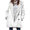 Generic Piumino Oversize Women Fashion Hooded Sleeveless Sweater Vest Blouse Shirts Coat Sweatshirt Giacca Lunga Donna Invernale Giubbotto Invernale (White, XXL)