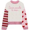 Saint Barth Mc2 Maglione A Girocollo F Ti Amo Danya DANY001 Rosa