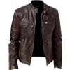 Generico Giubbotto Pelle Uomo Invernale Vintage Giacca Pelle Moto Impermeabile Faux Leather Jacket Giacca Ecopelle Giubbotto Leggero Sportiva Giacca Calda Trekking Casual Cappotto Mezza Stagione
