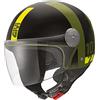 Casco GIVI 10.7 Mini-J Concept – Jet Nero Opaco/Verde – Taglia L (60 Cm)